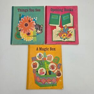 Vintage Macmillan Reading Program Primary Readers Set of 3 Magic Box 1960s